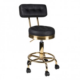 TABORET KOSMETYCZNY GOLD AM-830 CZARNY