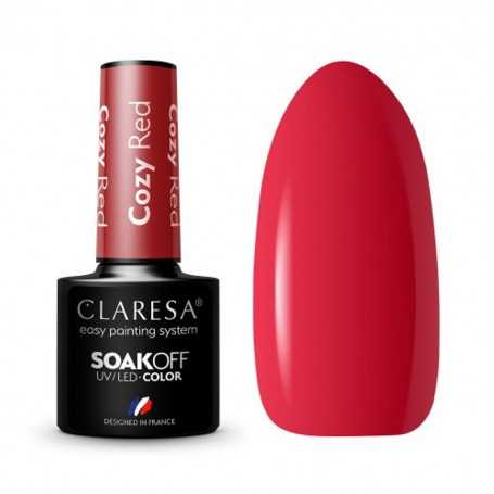 CLARESA Lakier hybrydowy COZY RED -5g