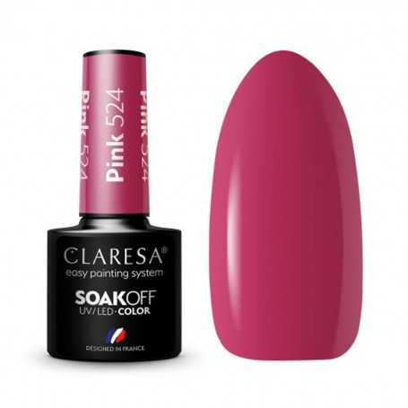 CLARESA Lakier hybrydowy PINK 524 -5g