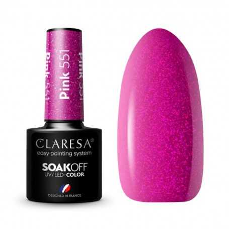 CLARESA Lakier hybrydowy PINK 551 -5g