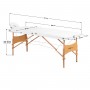 Stół składany do masażu wood Komfort Activ Fizjo Lux 3 segmentowy 190x70 biały