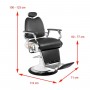 GABBIANO FOTEL BARBERSKI MOTO STYLE CZARNY