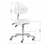 TABORET KOSMETYCZNY 1004 GIOVANNI BIAŁY