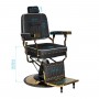 GABBIANO FOTEL BARBERSKI FILIPPO GOLD CZARNY