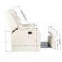 FOTEL SPA DO PEDICURE HILTON KREMOWY