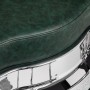 Gabbiano fotel barberski President Zielony z chromowaną ramą