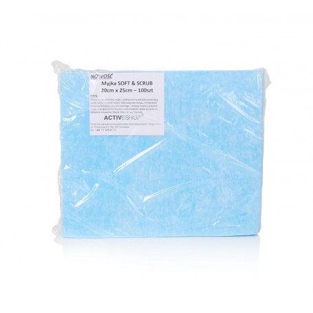 JEDNORAZOWE CHUSTY-MYJKI ZABIEGOWE 100 SZT. SOFT&SCRUB 20X25CM